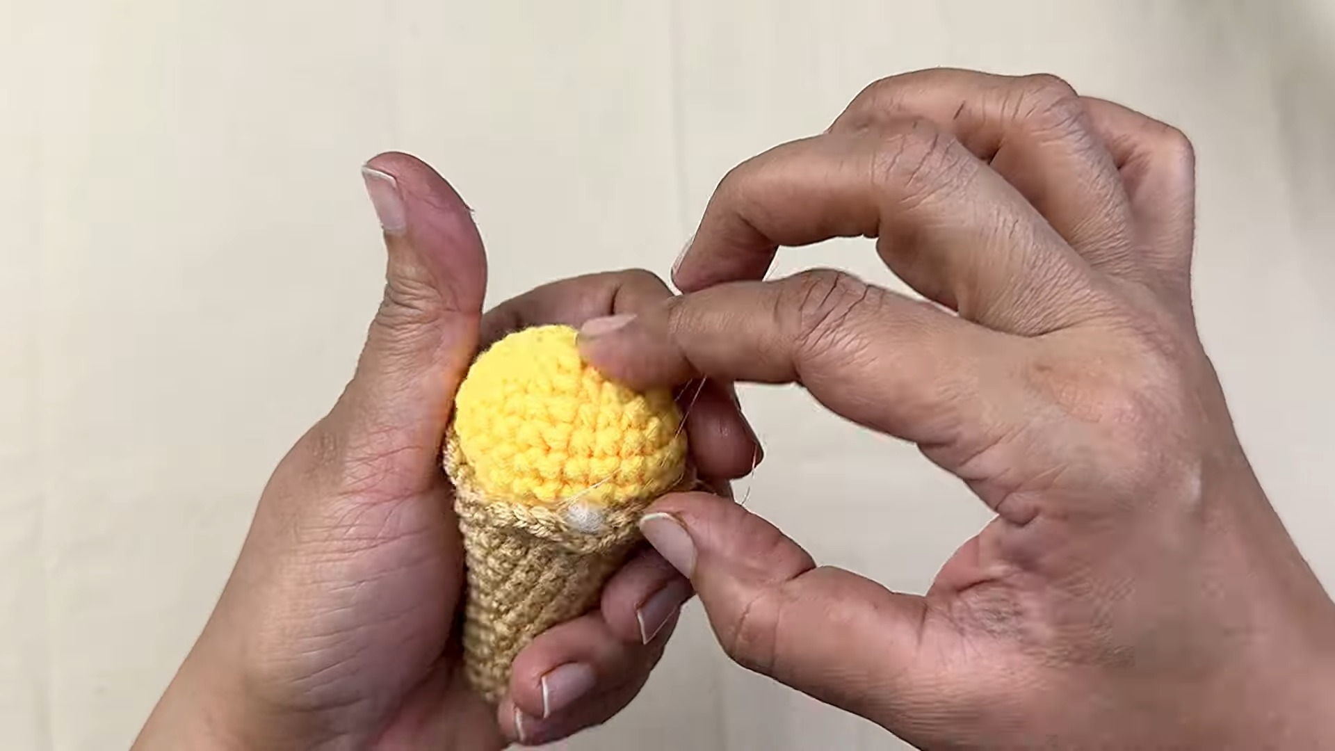 DIY Crochet Ice Cream Cone Keychain Guide