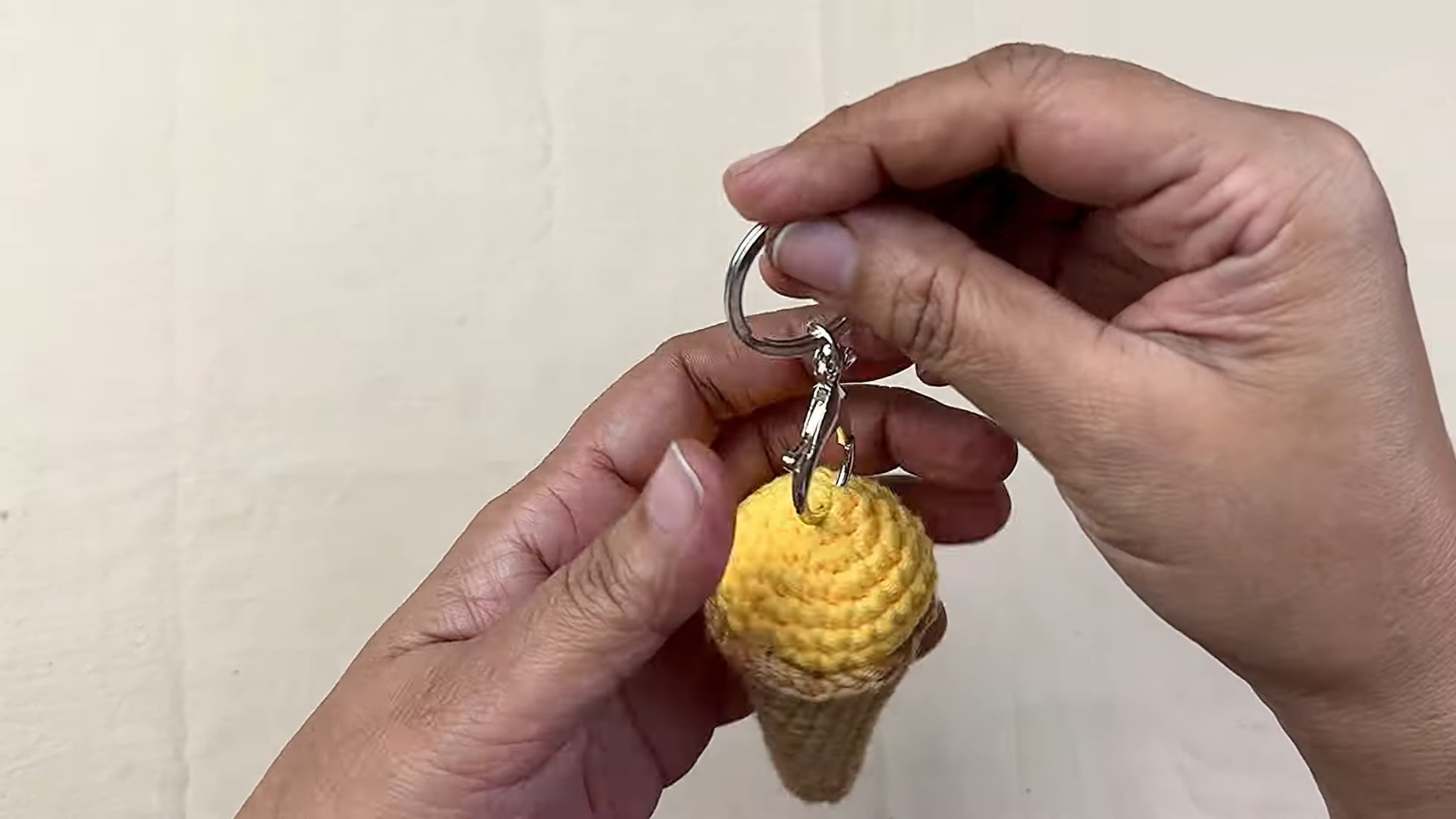 DIY Crochet Ice Cream Cone Keychain Guide