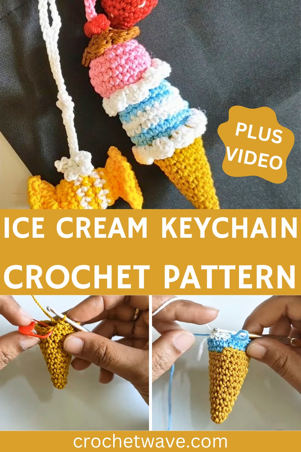 Create a Charming Crochet Ice Cream Keychain: Guide for Beginners