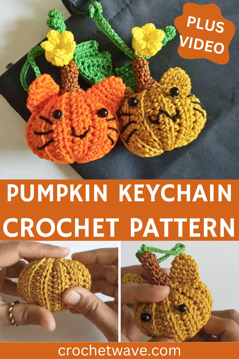 Charming Crochet Keychains: Pumpkin & Cat Design Guide