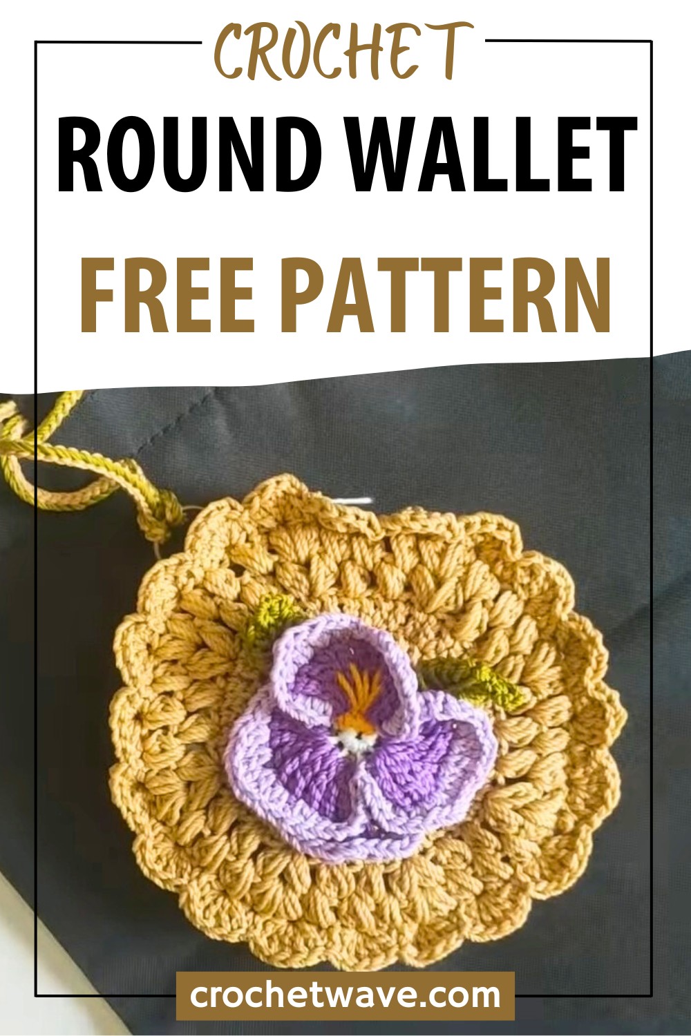 Crochet Round Wallet with Floral Motif – Easy Crochet Guide