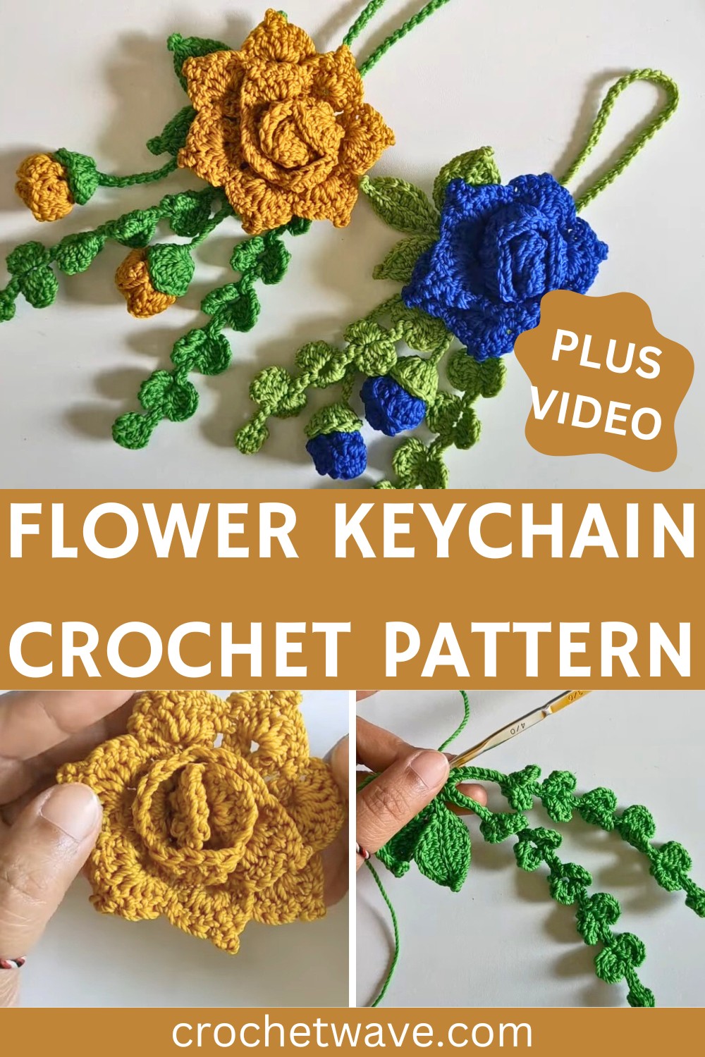 Cute Crochet Flower Keychain | Perfect for Bags & Keys