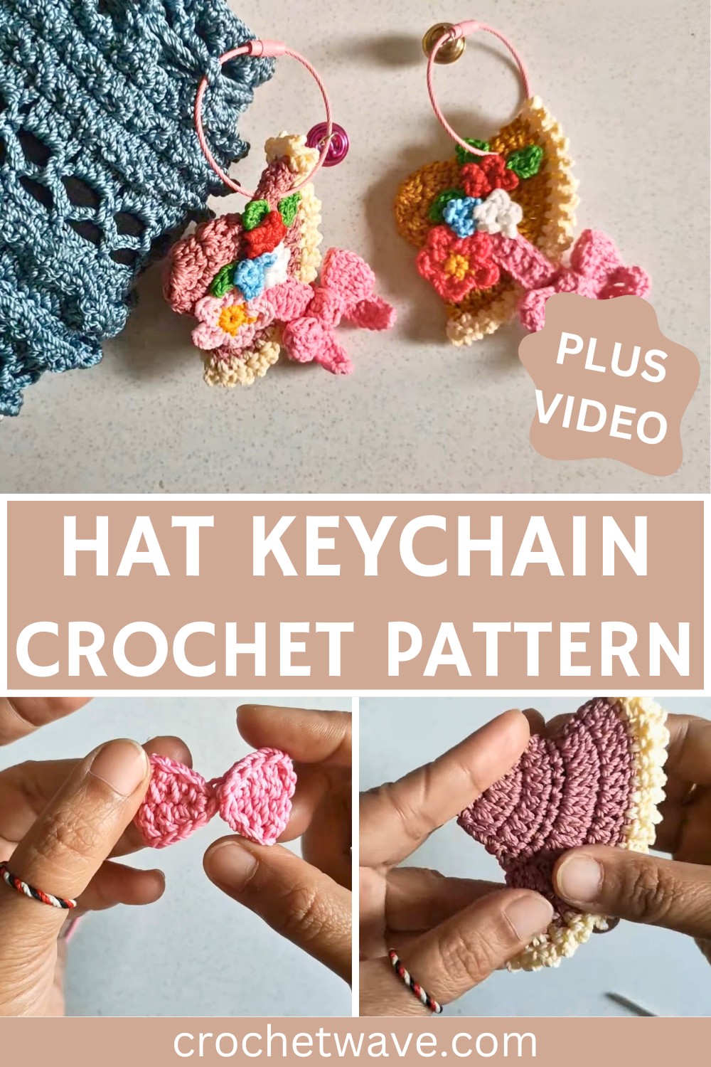 Handmade Crochet Hat Keychain – Perfect for Bags & Keys