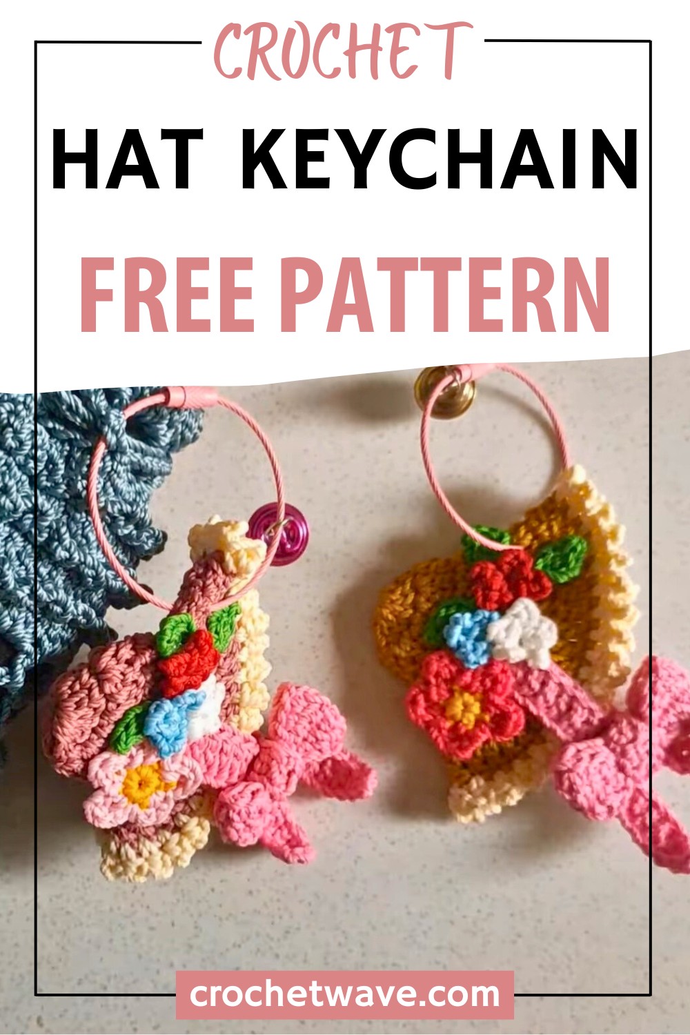 Handmade Crochet Hat Keychain – Perfect for Bags & Keys