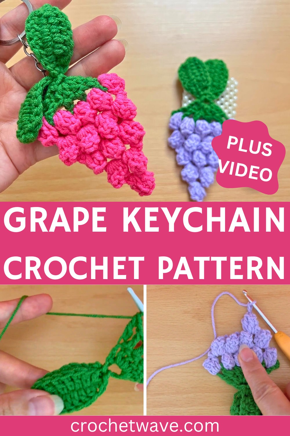 How to Crochet a Grape Keychain – Simple & Fun Tutorial