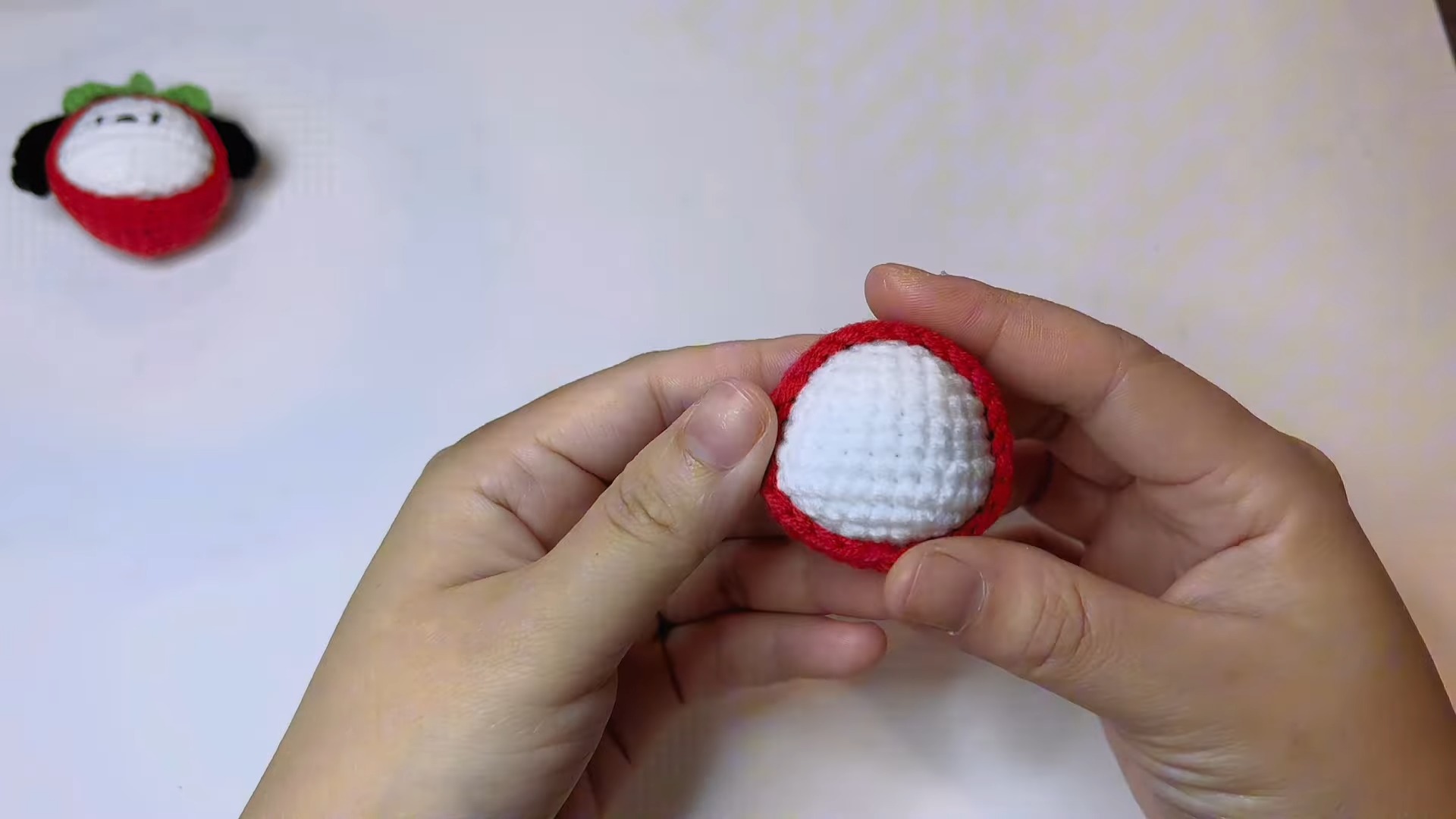 Adorable Strawberry Dog Keychain – Crochet Pattern